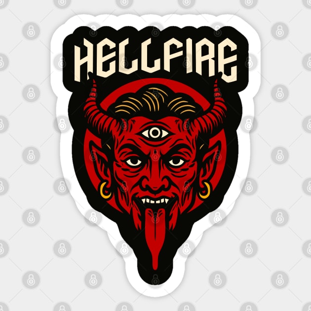 HELLFIRE Sticker by artslaves